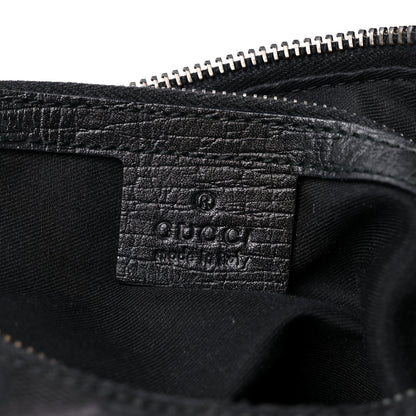 Gucci Monogram Medium Horsebit Chain Hobo Black 6 of 17
