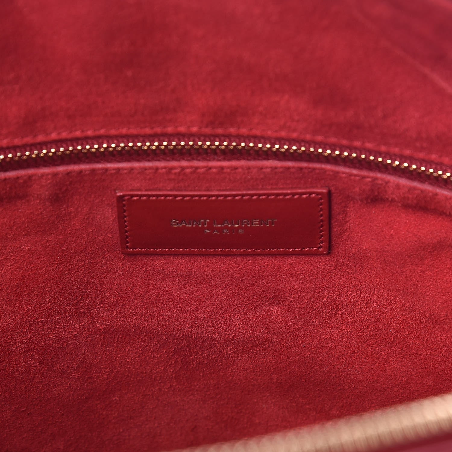 Saint Laurent Calfskin Classic Duffle 12 Red 6 of 14