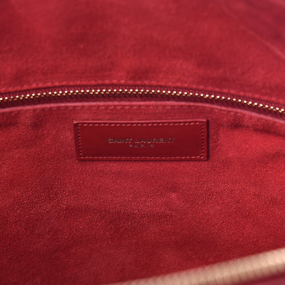 Saint Laurent Calfskin Classic Duffle 12 Red 6 of 14
