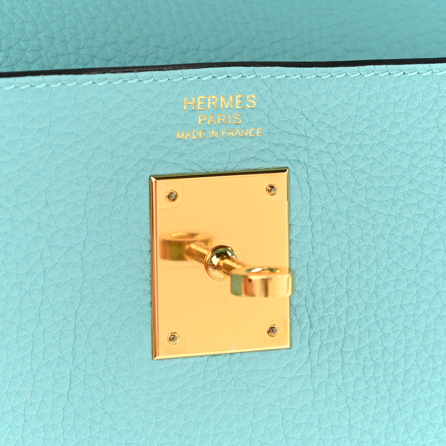 Hermes Togo Kelly Retourne 32 Bleu Atoll 6 of 15