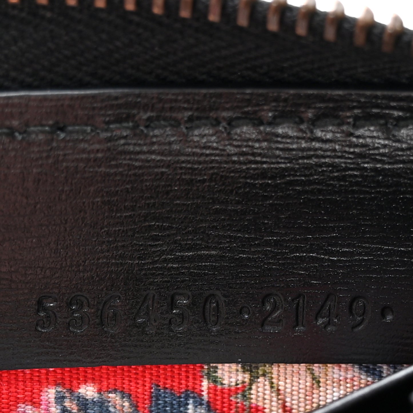 Calfskin Web Trapuntata GG Zip Around Wallet Black