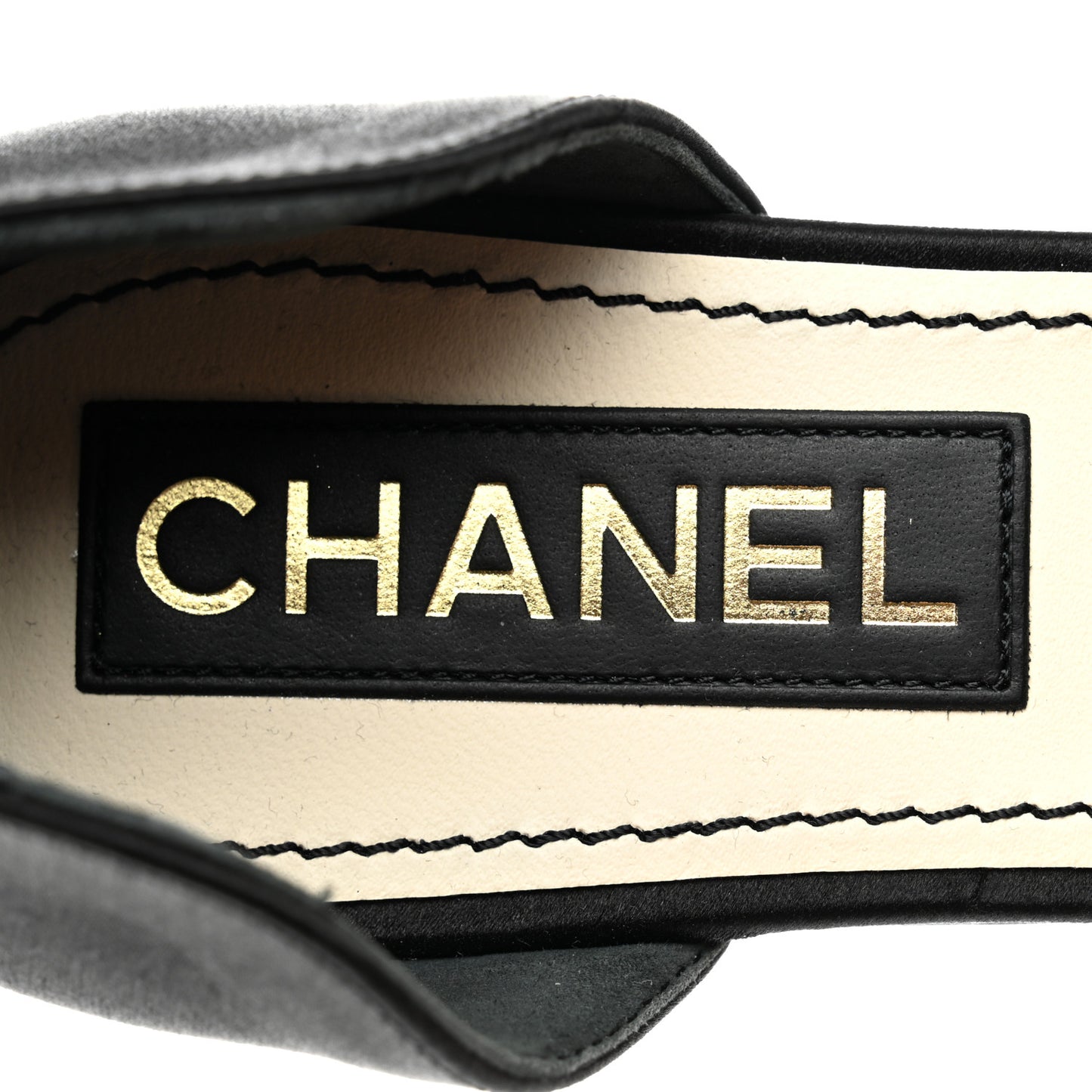 Satin Diamante CC Flats 37 Black