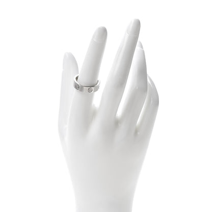 Cartier 18K White Gold 5.5mm LOVE Ring 55 7.25 2 of 4