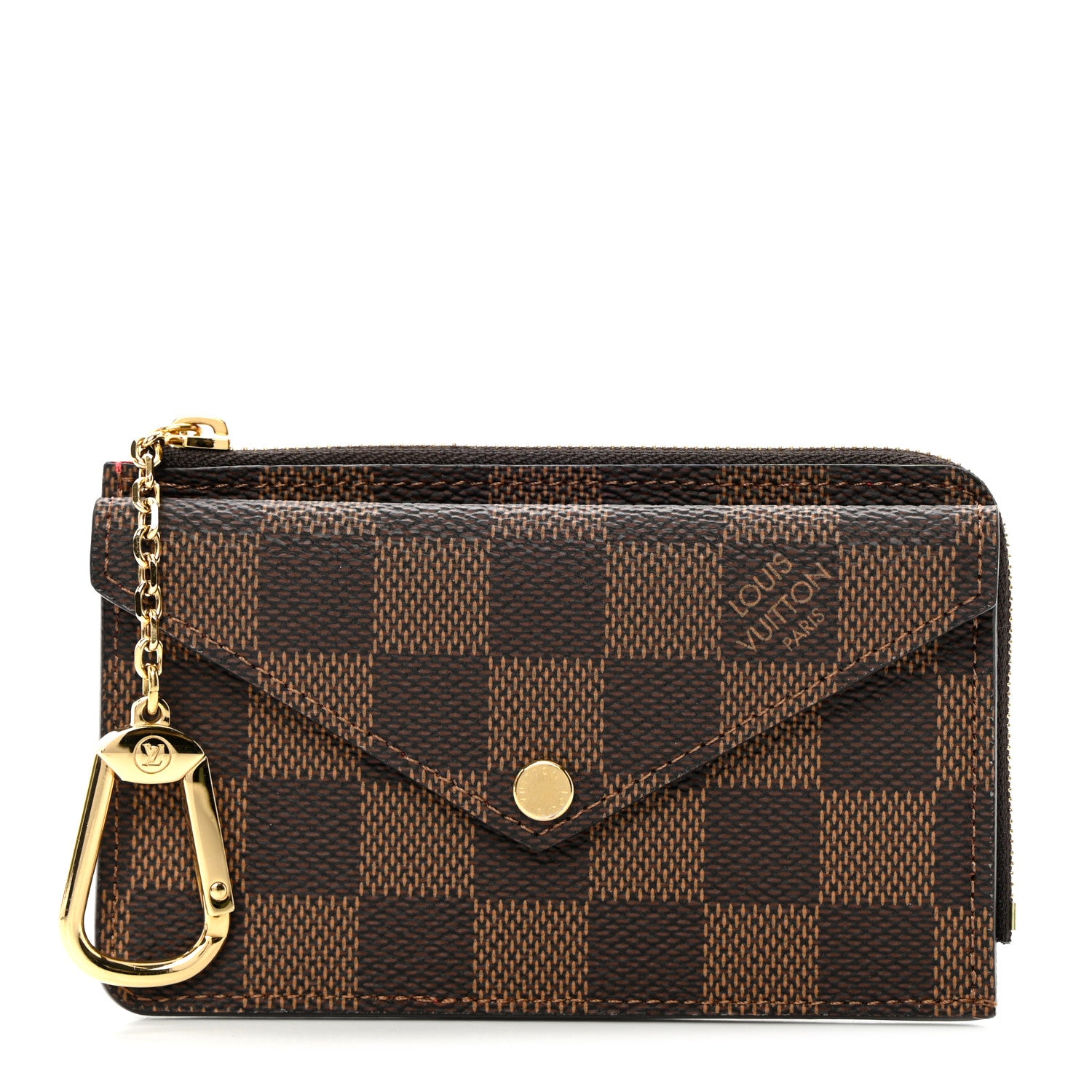 Louis Vuitton Damier Ebene Recto Verso Card Holder Red 1 of 8