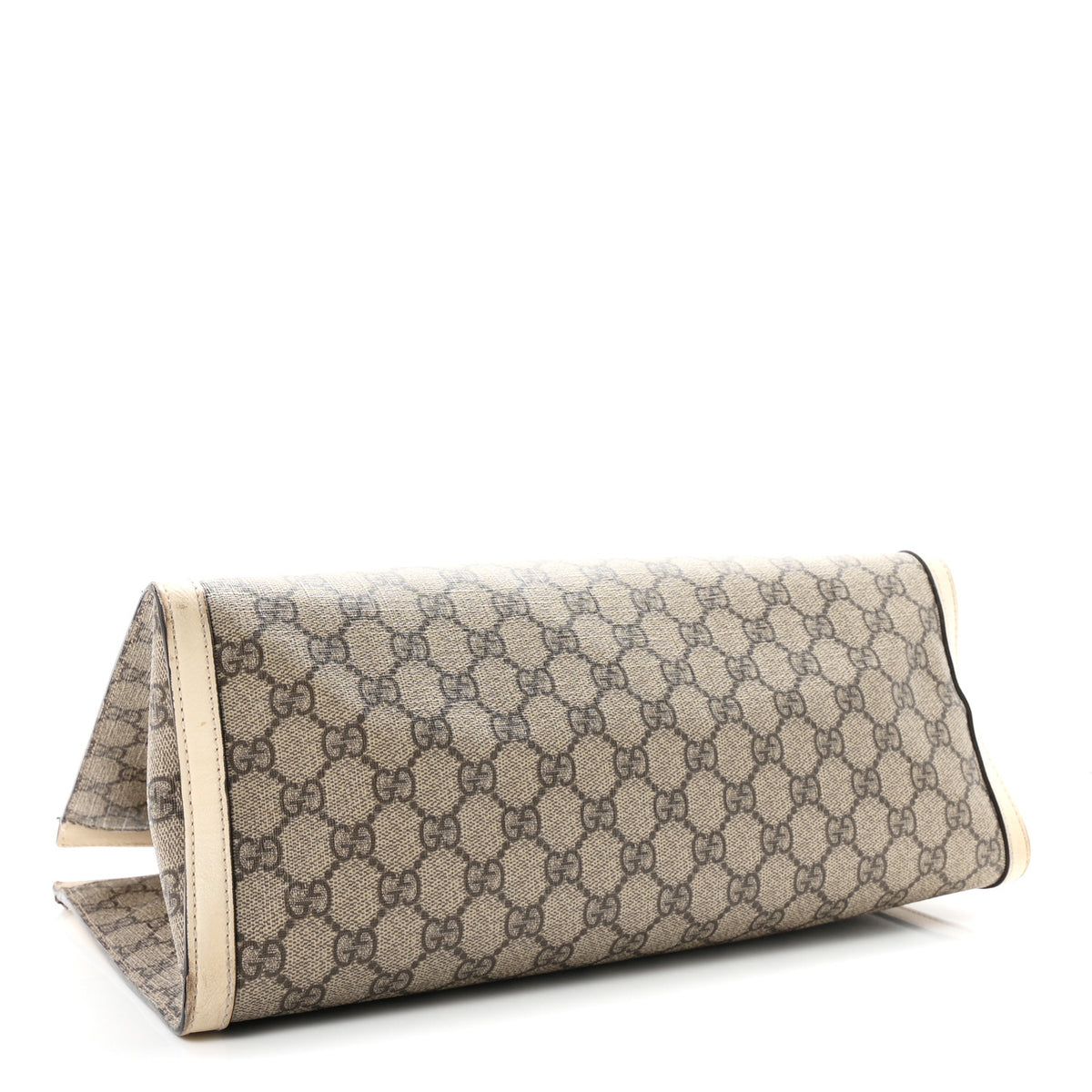 GG Supreme Monogram Medium Padlock Tote White