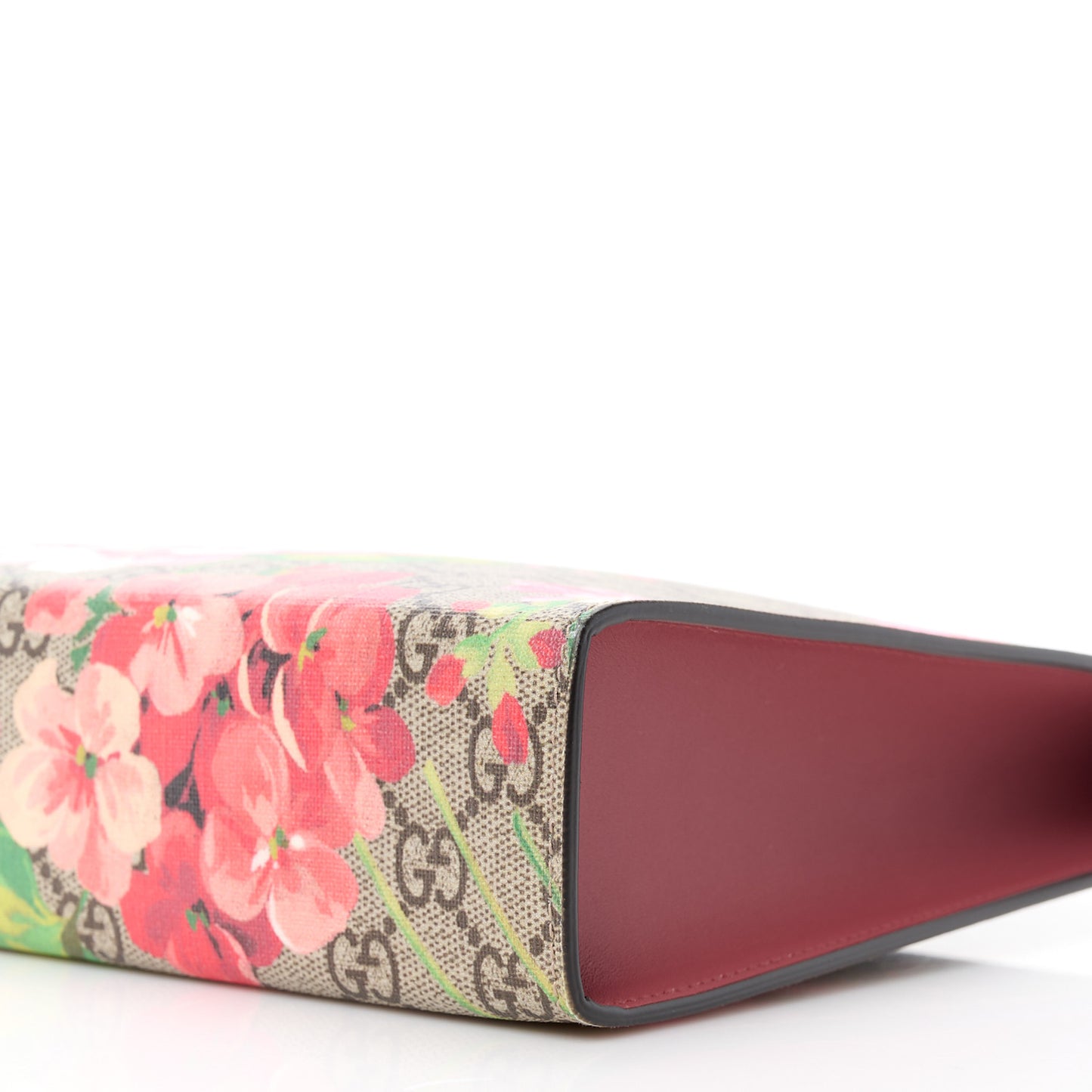 GG Supreme Monogram Blooms Large Cosmetic Case Beige Multicolor Dry Rose