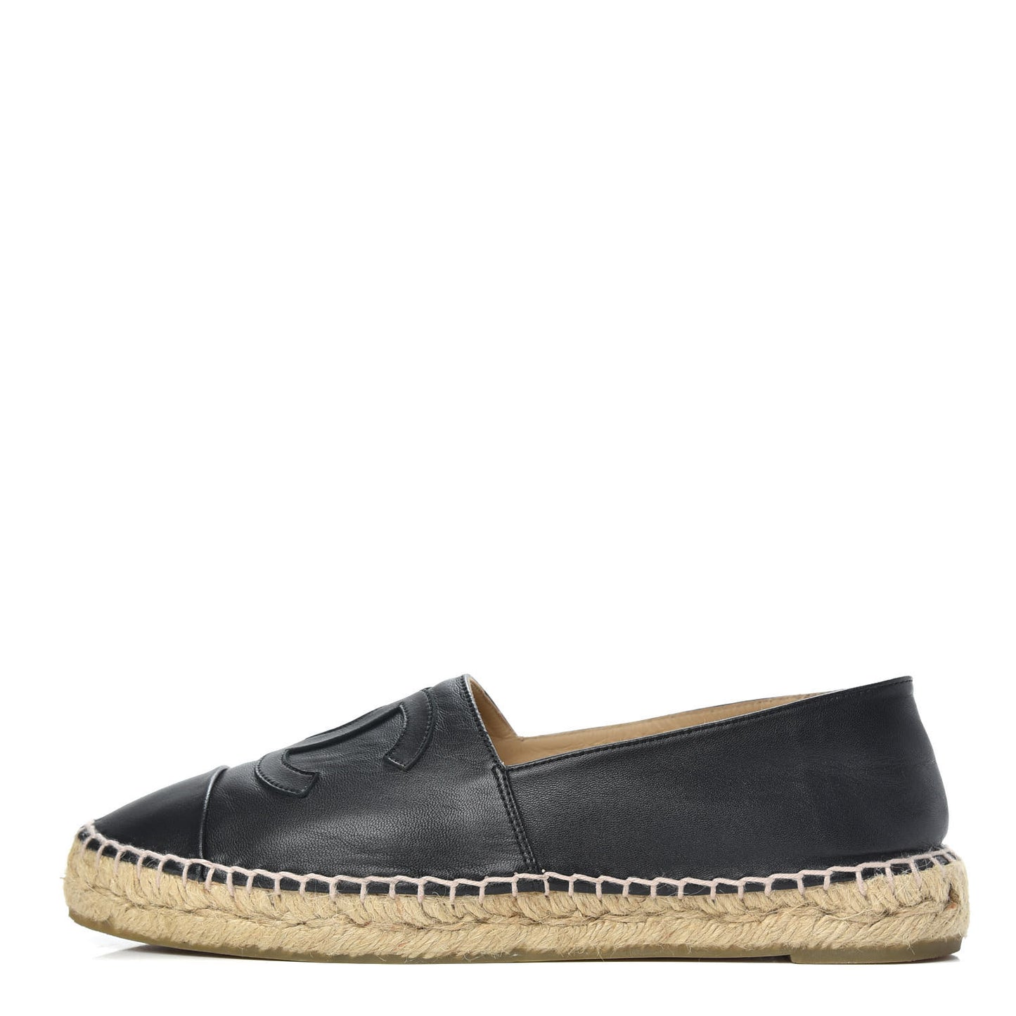 Lambskin CC Espadrilles 38 Black