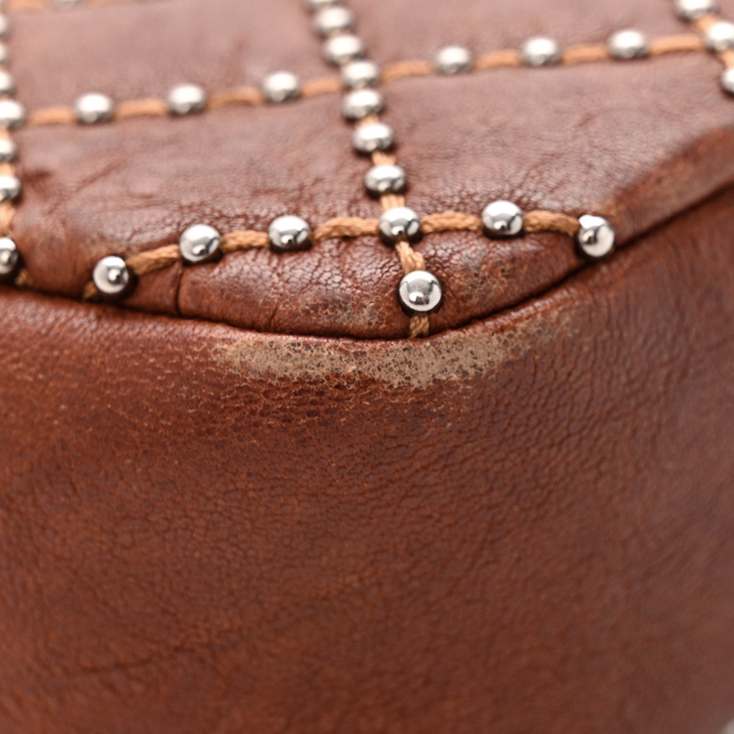 Chanel Crumpled Lambskin Studded Paris Dallas Flap Bag Brown 11 of 18