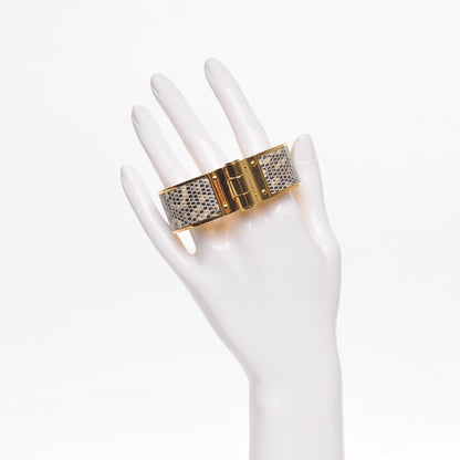Hermes Lizard Charniere Cuir Wide Hinged Bracelet M Ombre 2 of 5