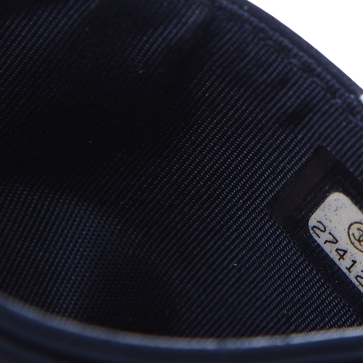 Lambskin Double Stitch Quilted Card Holder Navy Blue