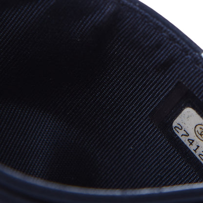 Chanel Lambskin Double Stitch Quilted Card Holder Navy Blue 8 of 9