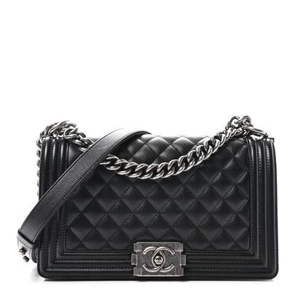 Chanel Caviar Quilted Medium Boy Flap Black 1 of 9