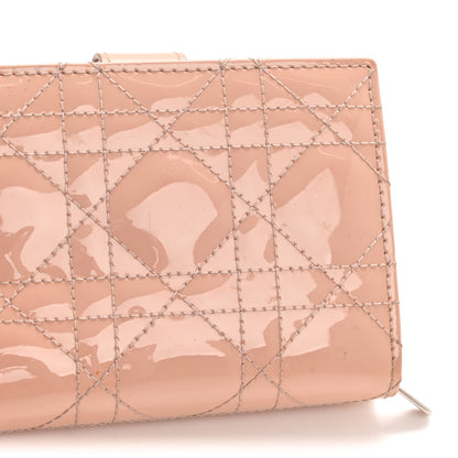 Christian Dior Patent Cannage Lady Dior Eden Wallet Rose Clair 9 of 11