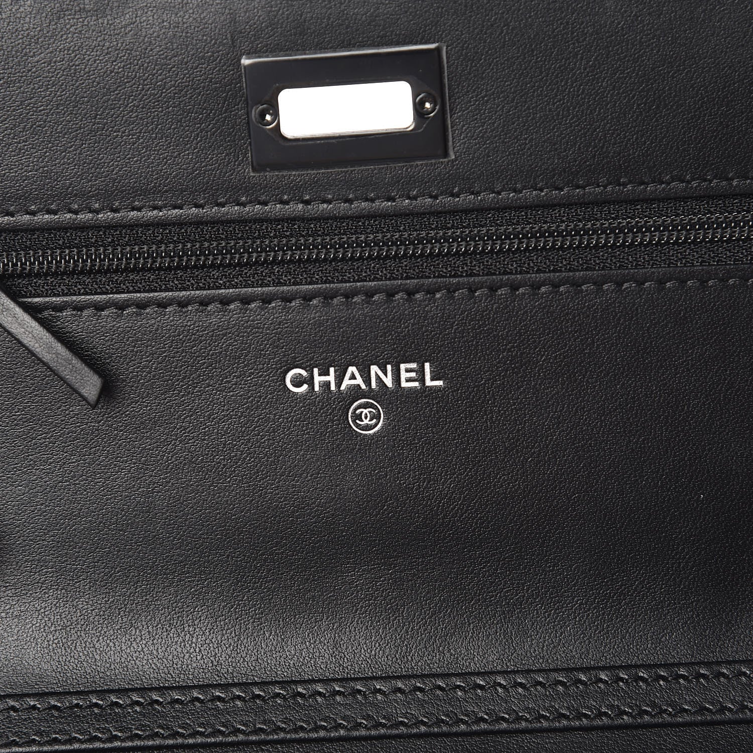 Chanel Aged Calfskin Quilted Reissue Wallet On Chain WOC So Black 6 of 10