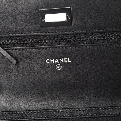 Chanel Aged Calfskin Quilted Reissue Wallet On Chain WOC So Black 6 of 10