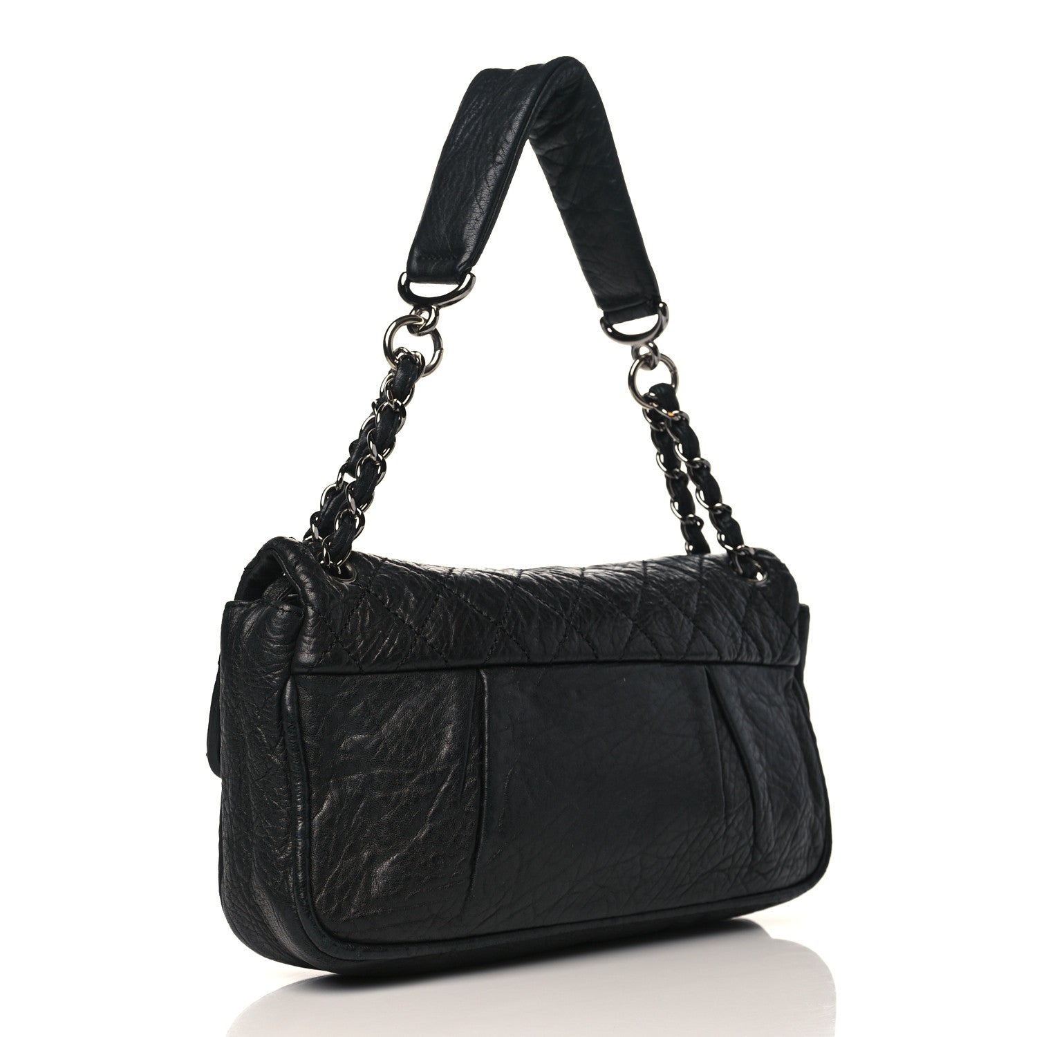 Chanel Distressed Lambskin Lady Braid Flap Black 2 of 9