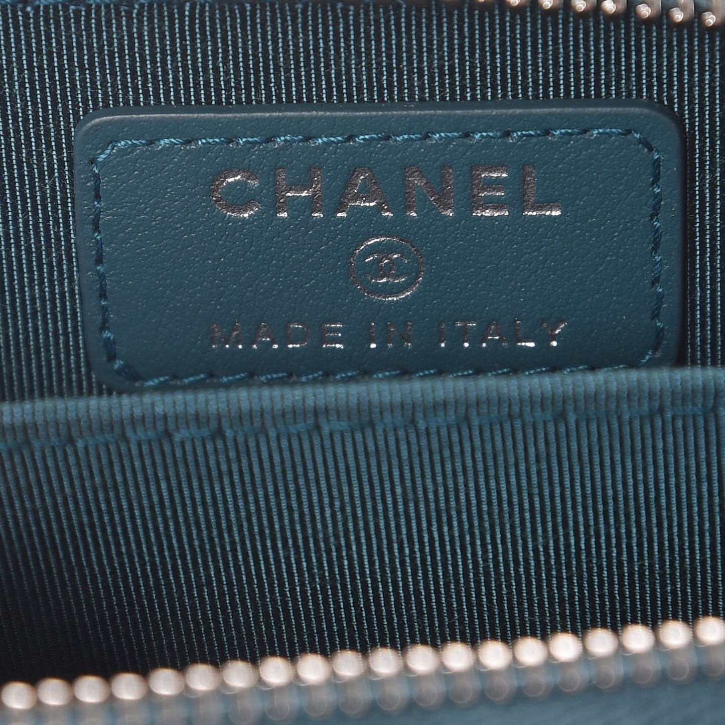Caviar Quilted Zip Coin Purse Dark Turquoise