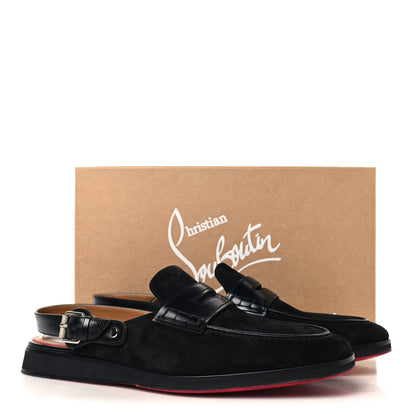 Christian Louboutin Veau Velours Calfskin Mens Tricoto Flat 44.5 Black 9 of 9
