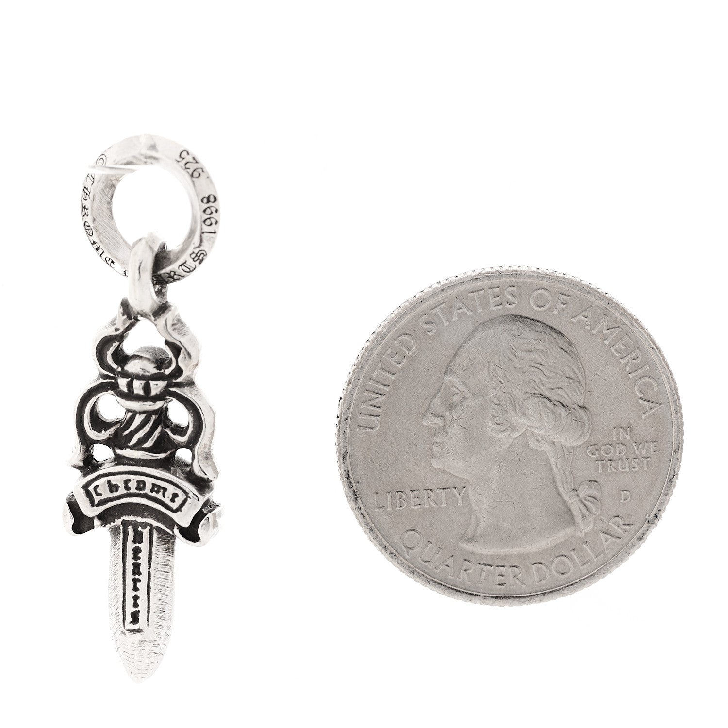 Chrome Hearts Sterling Silver Small Dagger Pendant 1738844