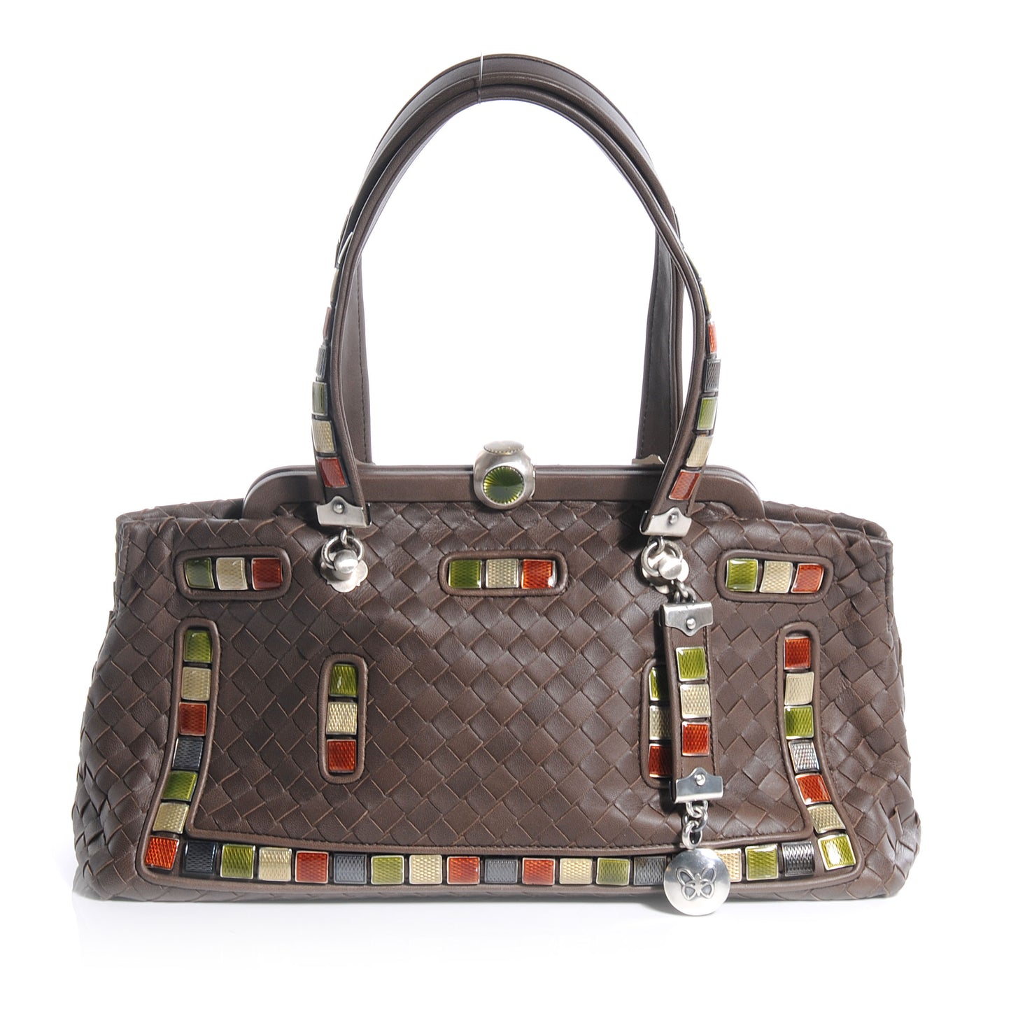 Leather Woven Viva Italia Frame Bag