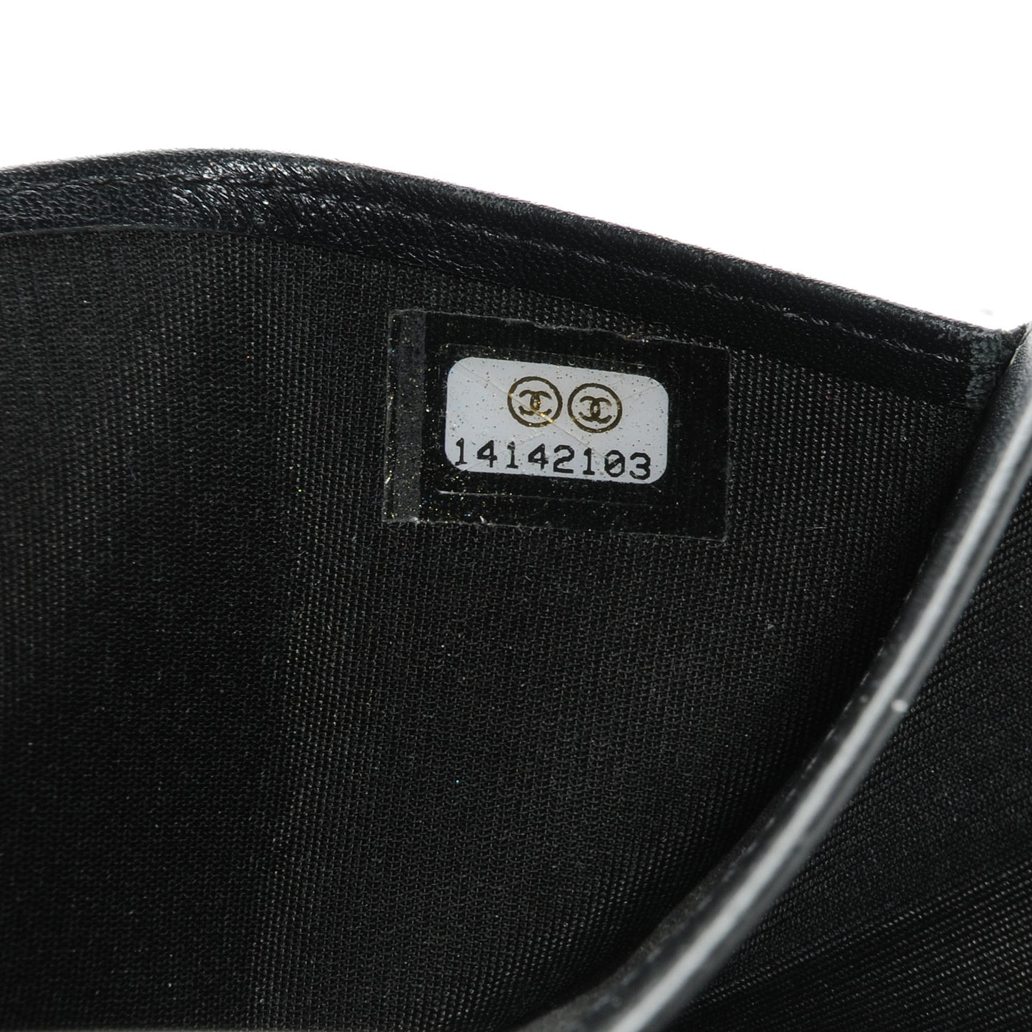 Caviar Leather CC Flap Wallet Black