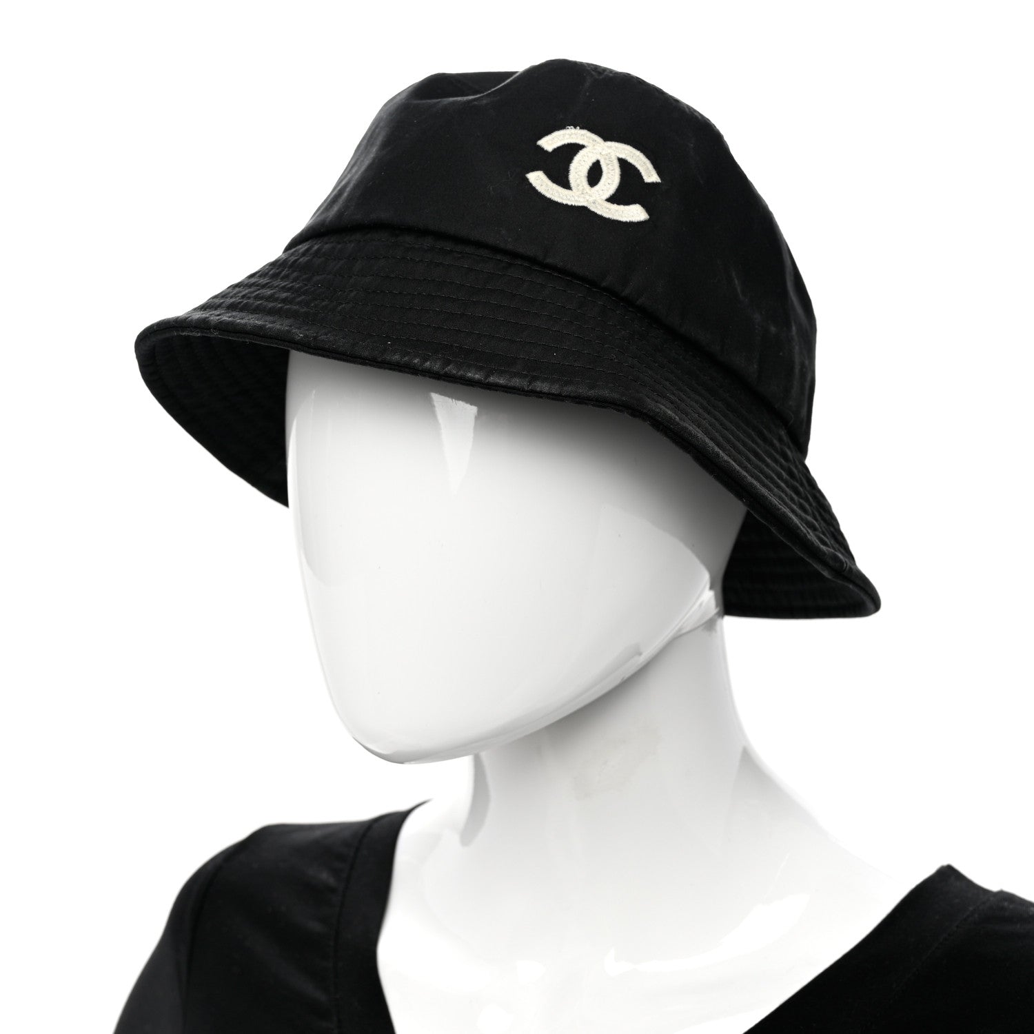 Chanel Canvas CC Bucket Hat M Black 1197887 – FASHIONPHILE