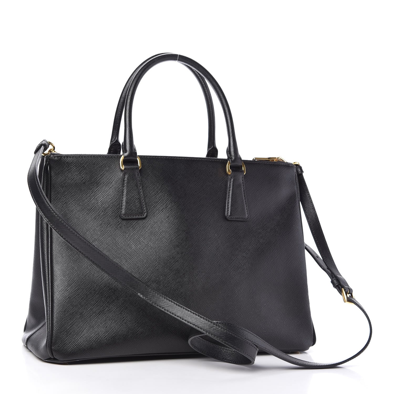Prada Saffiano Medium Galleria Double Zip Tote Black 3 of 10