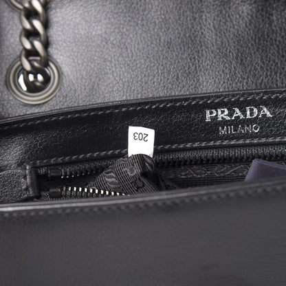 Prada Glace Calfskin Studded Crossbody Turchese Black 10 of 13