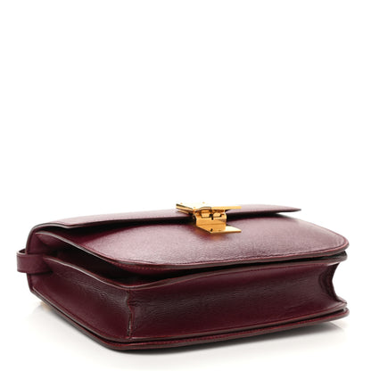 Celine Liege Calfskin Medium Classic Box Flap Bag Burgundy 4 of 9