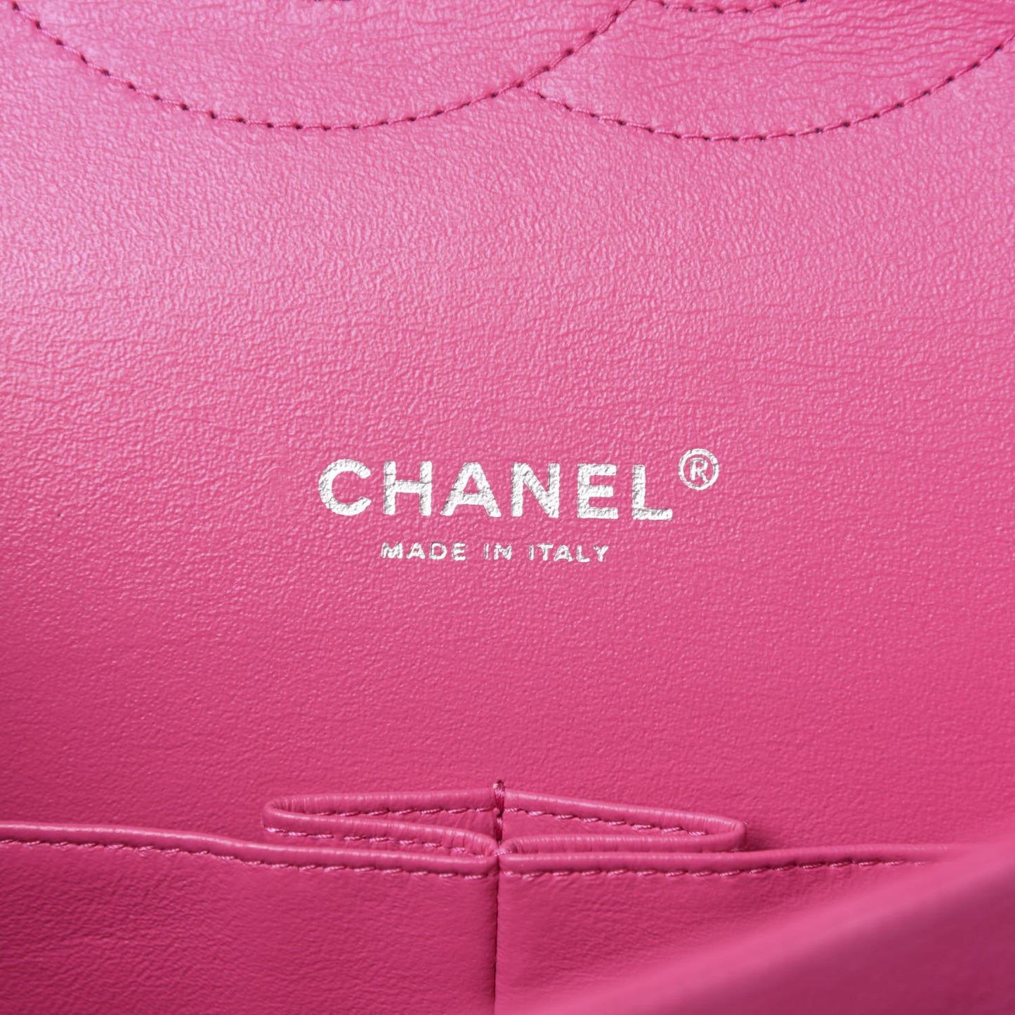 Iridescent Caviar Quilted Maxi Double Flap Hot Pink