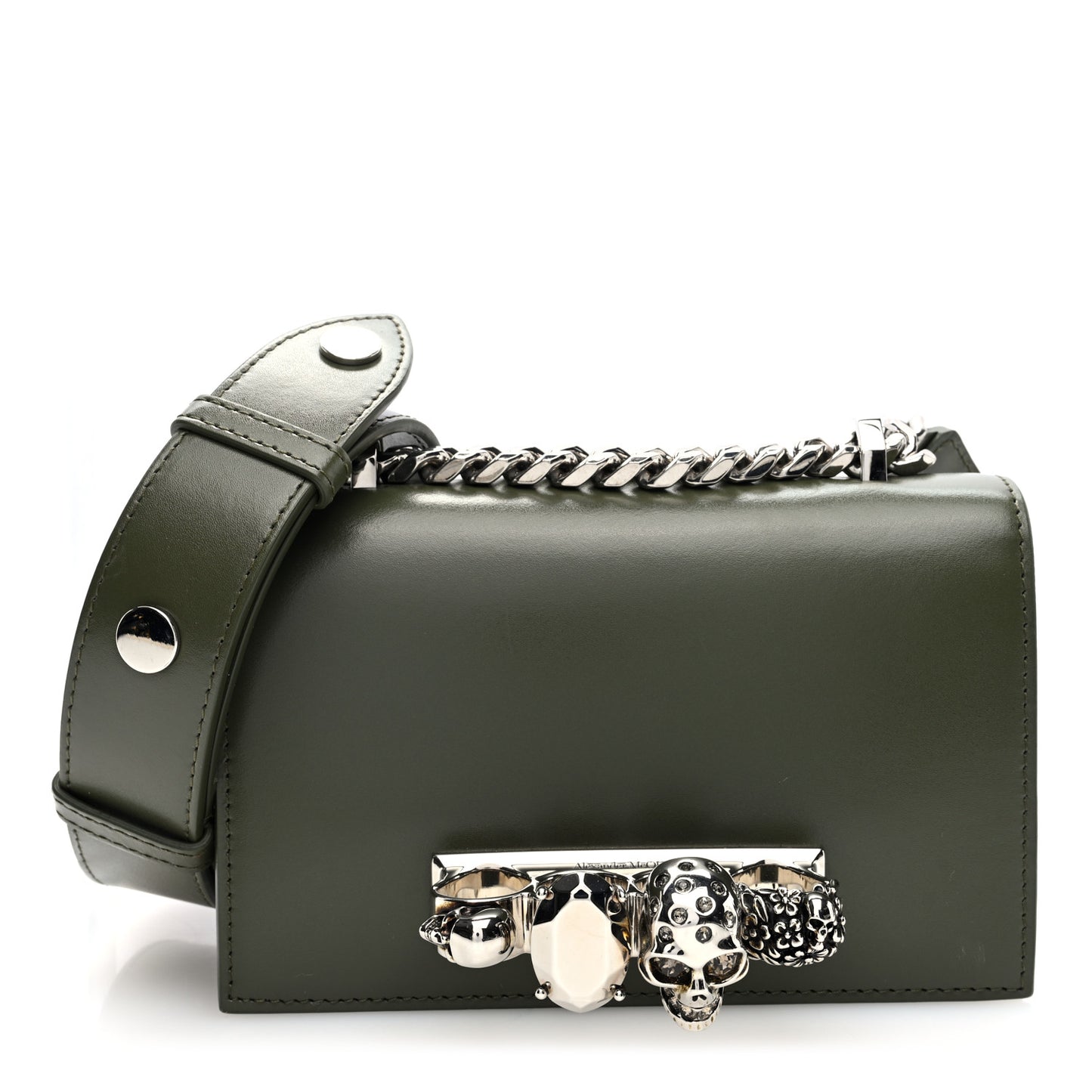 Calfskin Knuckle Crossbody Green