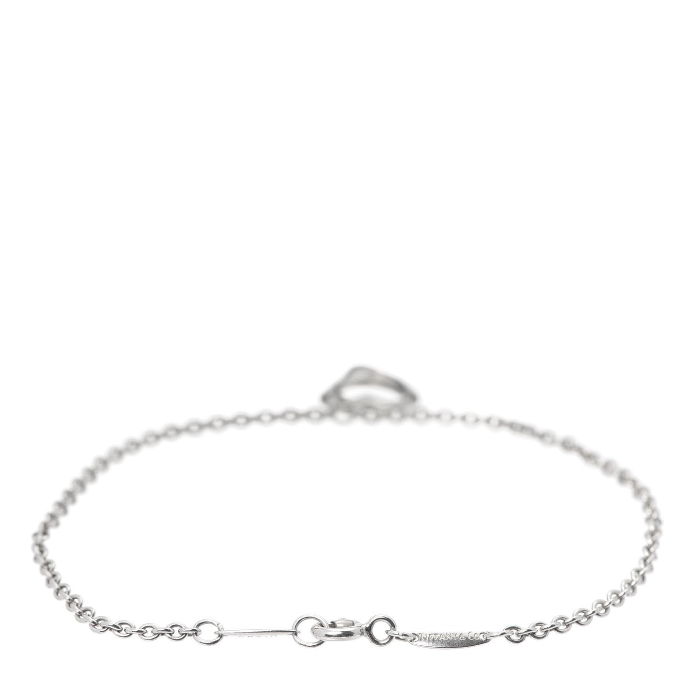 Sterling Silver Elsa Peretti Open Heart Charm Bracelet