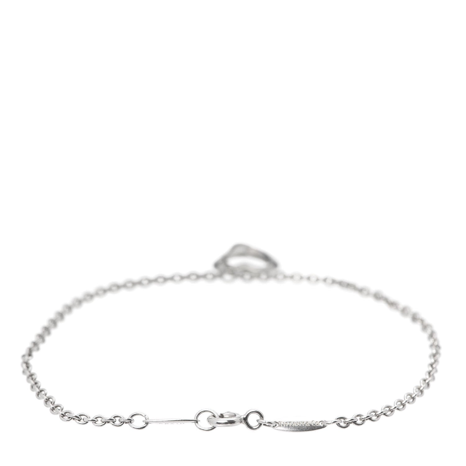 Tiffany Sterling Silver Elsa Peretti Open Heart Charm Bracelet 3 of 5