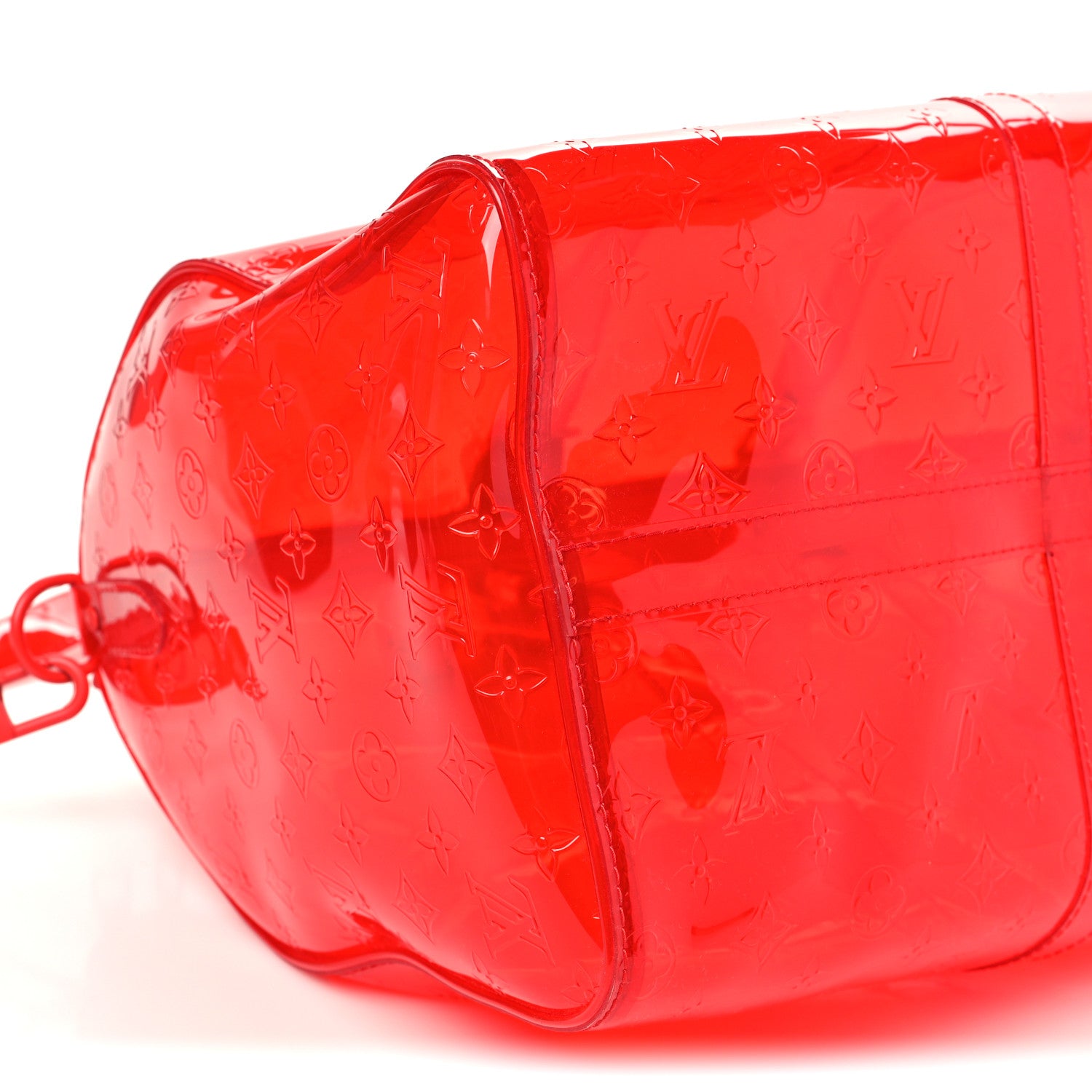 Louis Vuitton PVC Monogram Keepall Bandouliere 50 Grenadine Red 7 of 8