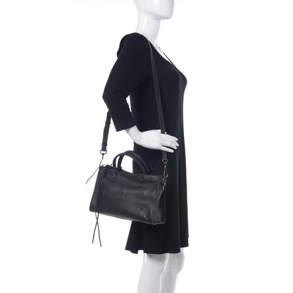 Balenciaga Veau Soyeux Perforated Blackout Hardware S City Black 2 of 12