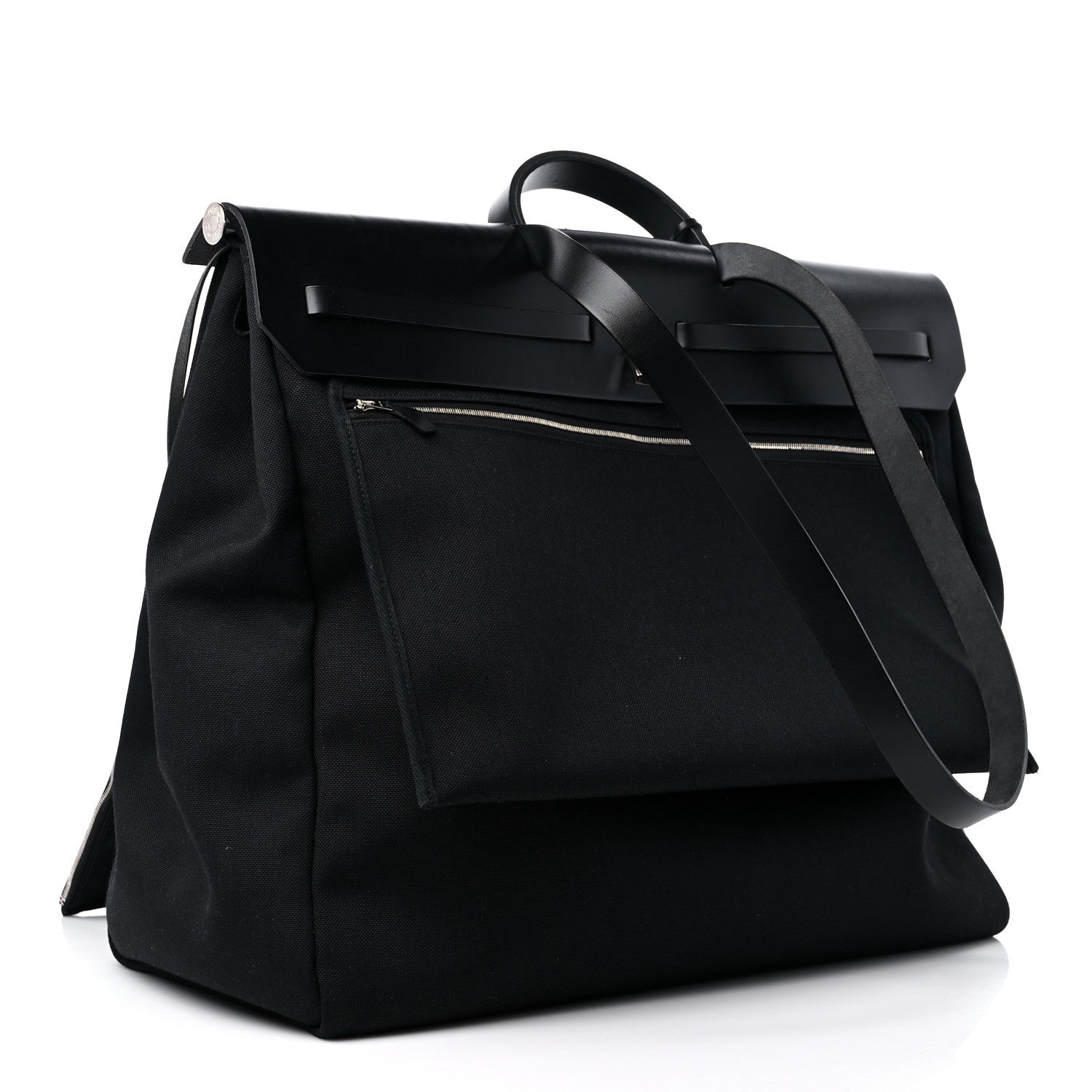 Hermes Toile Vache Hunter Herbag Zip 50 MM Black 3 of 11
