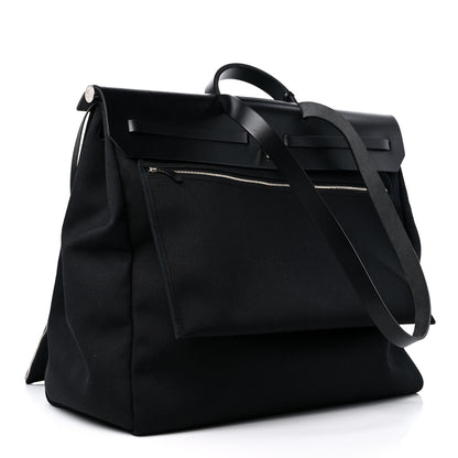 Hermes Toile Vache Hunter Herbag Zip 50 MM Black 3 of 11