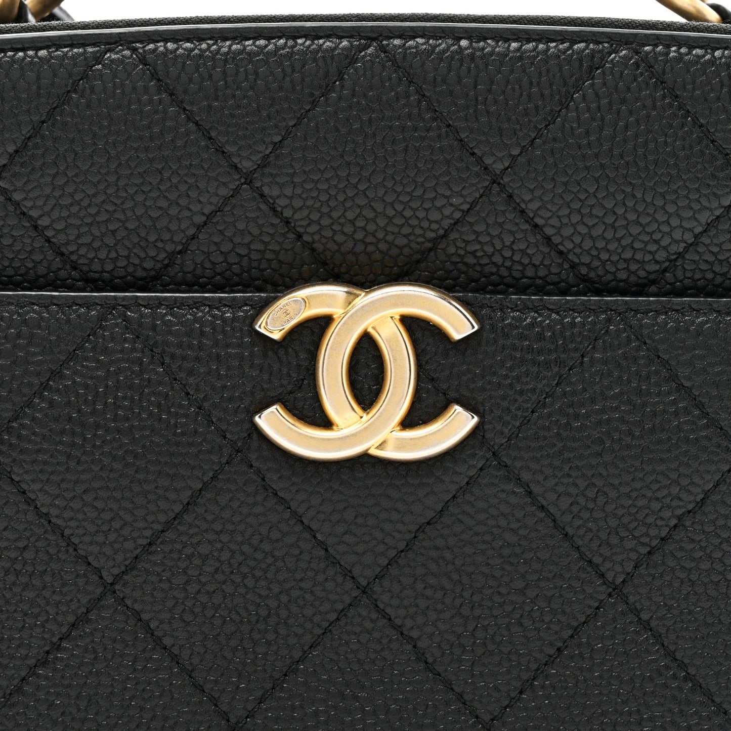Caviar Quilted Small Camera Bag Black