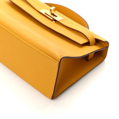 Hermes Swift Kelly Pochette Clutch Jaune Ambre 12 of 15