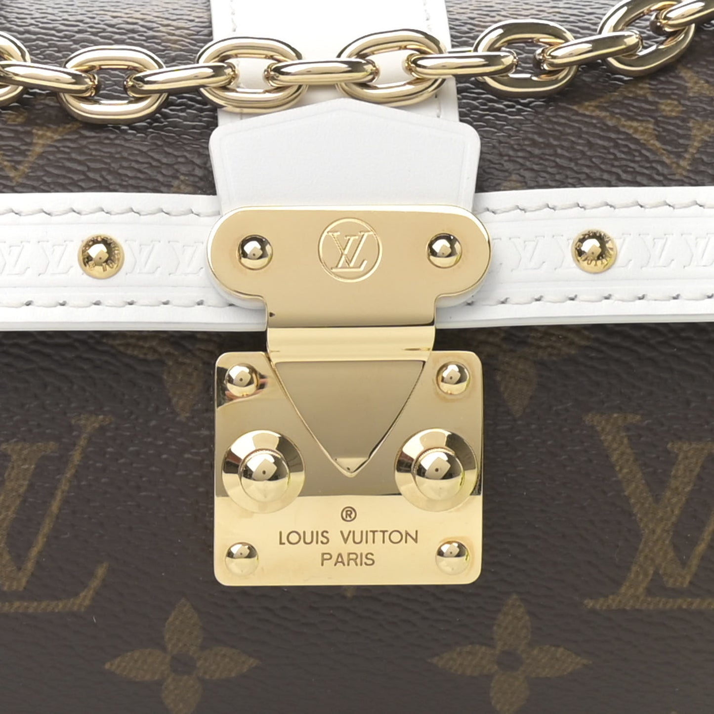 Monogram LV Match Papillon Trunk White