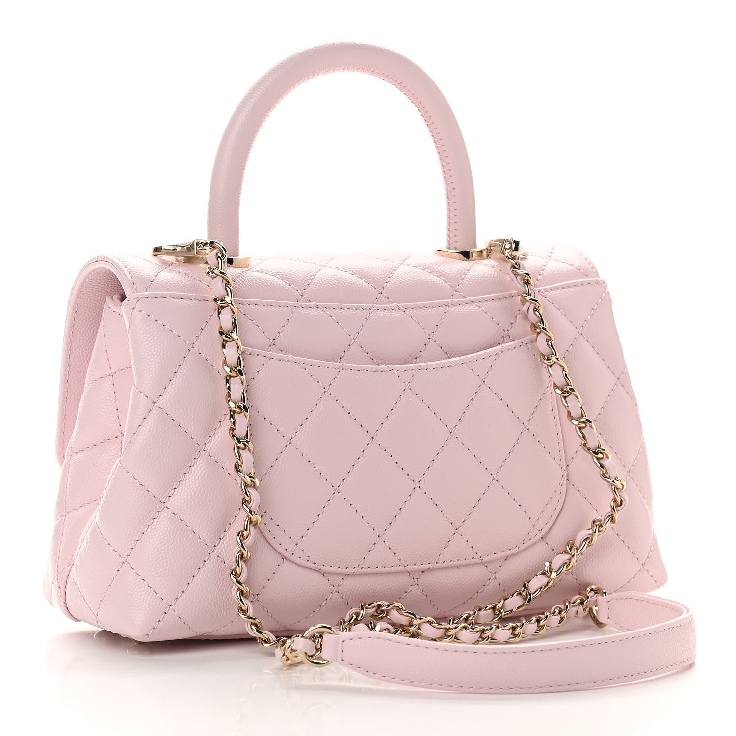 Chanel Caviar Quilted Mini Coco Handle Flap Light Pink 3 of 9