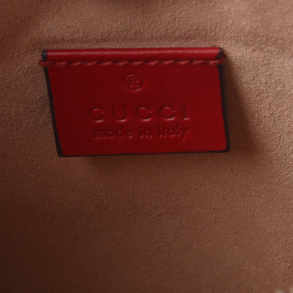 Gucci Calfskin GucciGhost Print Pouch Hibiscus Red 7 of 10