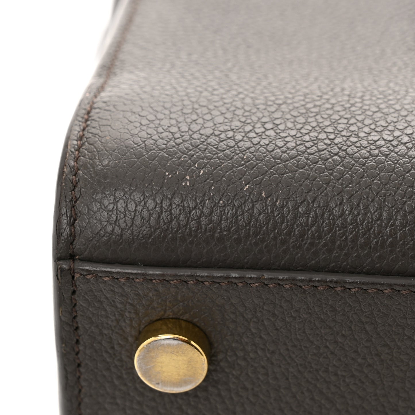 Grained Calfskin Nano Sac De Jour Coal