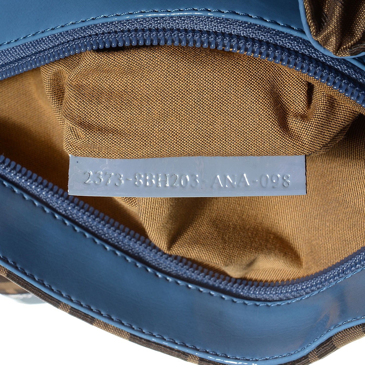 Fendi Zucca Large Chef Shopper Tote Tobacco Blue 9 of 10