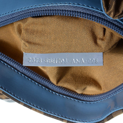 Fendi Zucca Large Chef Shopper Tote Tobacco Blue 9 of 10