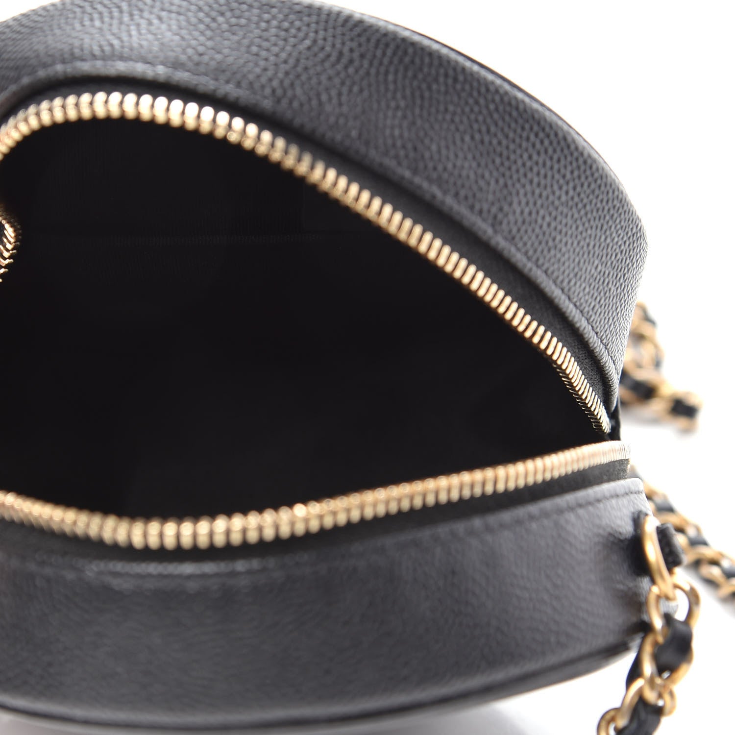 Chanel Caviar Quilted Round Filigree Crossbody Black 5 of 10