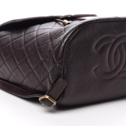 Chanel Caviar Quilted Filigree Backpack Burgundy 8 of 9