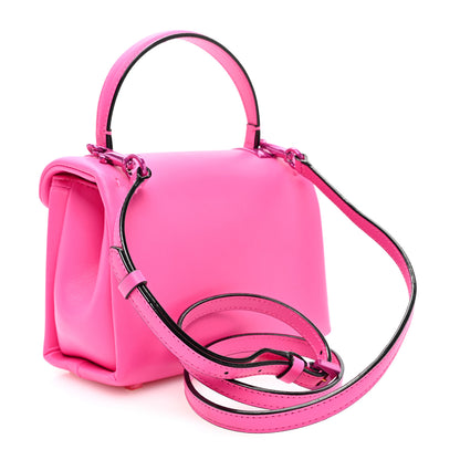 Valentino Garavani Nappa Tonal Monochrome Mini One Stud Top Handle Bag Pink PP 3 of 9