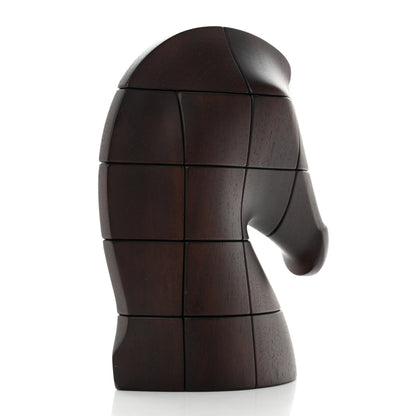 Hermes Mahogany Wood Samarcande Brainteaser Paperweight 2 of 7