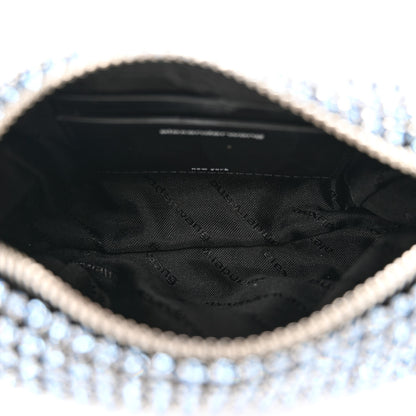 Alexander Wang Mesh Crystal Rhinestone Mini Heiress Pouch Baby Blue 5 of 14